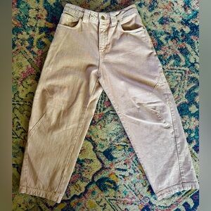 Zara Light Pink Barrel Jeans